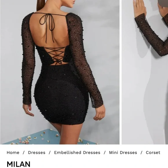 Oh Polly black dress NWT - Picture 3 of 5